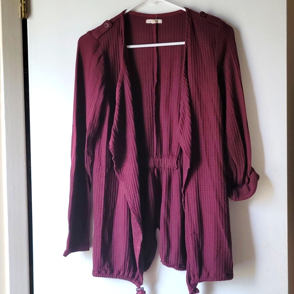 Maurices maroon/ deep purple cardigan